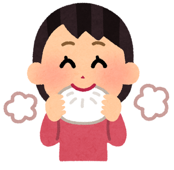 food_nikuman_taberu_girl