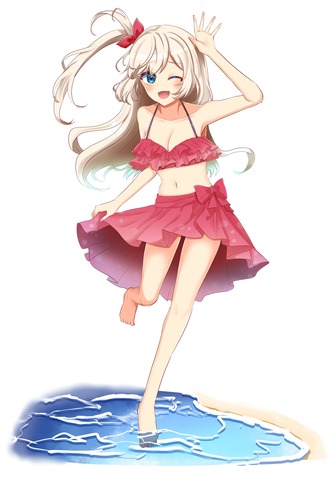 【画像】人気アイドルグループ、フルーツジッパーの子のグラビアの谷間がエロい