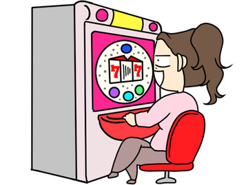 【画像】 胸でスロット打つ女、現れる