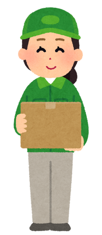 job_takuhaiin_woman_nimotsu_green
