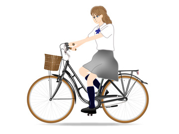 【画像】とんでもない露出で自転車に乗るアイドルｗｗ