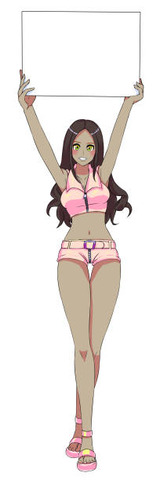 南米さん、ラウンドガールにとんでもない服装をさせてしまう