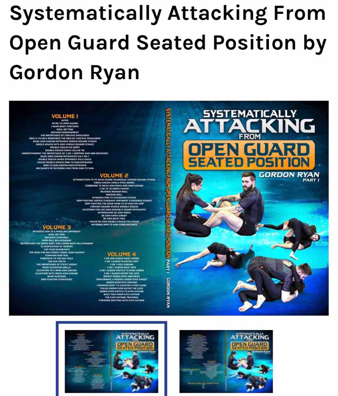 Systematically Attacking From Open Guard Seated Position by Gordon Ryan ...