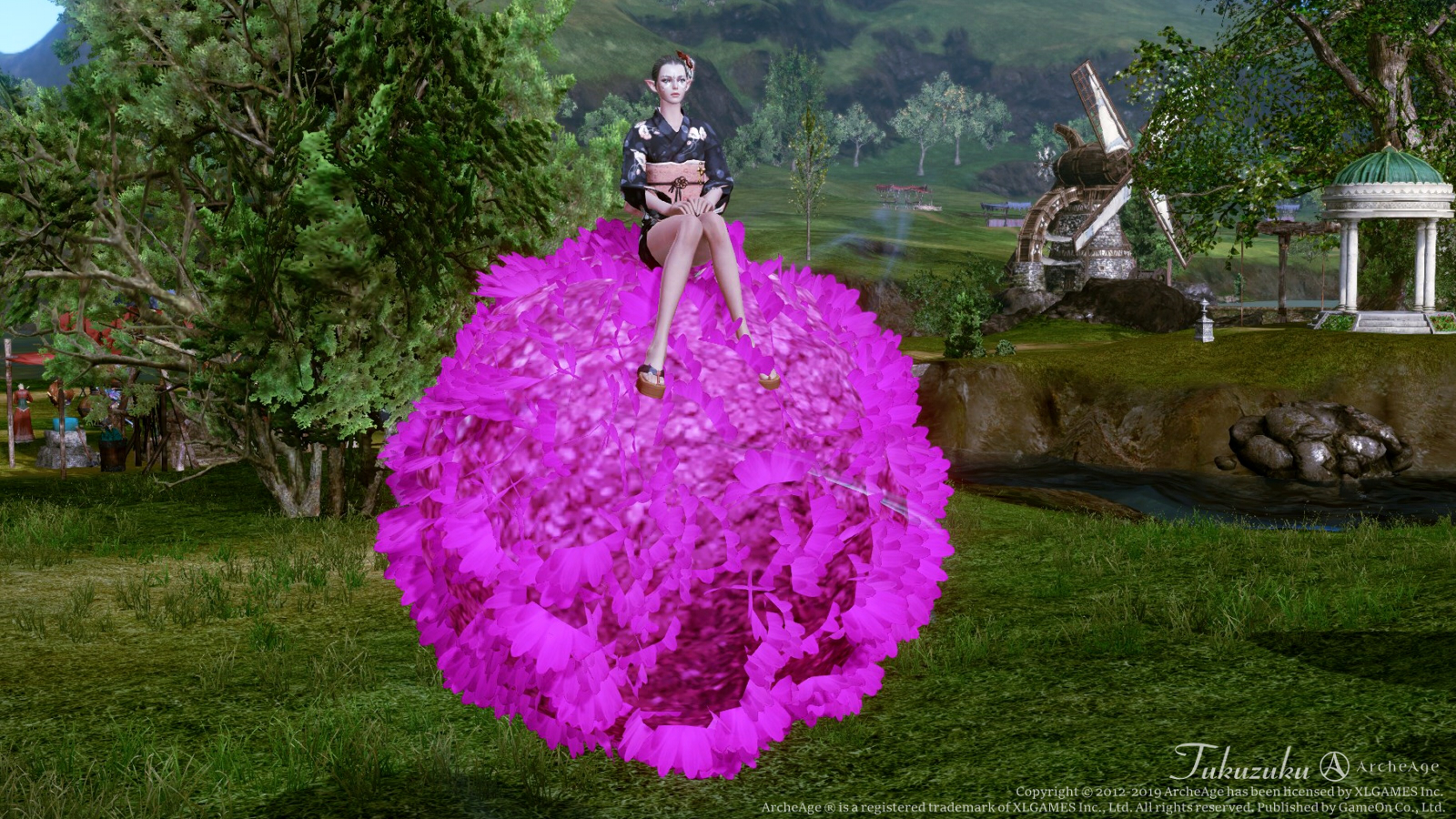 ArcheAge】エルフに浴衣(黒)を着せました。 : Valkyrie