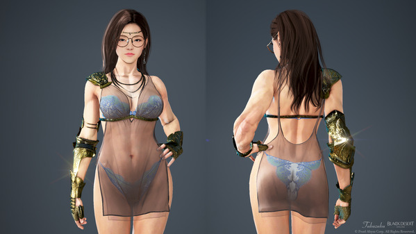 黒い砂漠 ラン プリエルドランジュ衣装 白影華下着