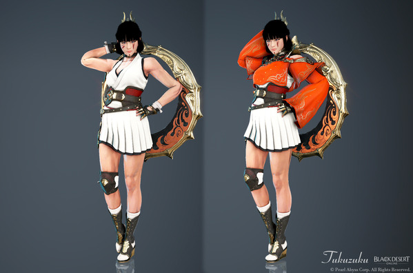 黒い砂漠 くノ一 [KN] 仙翁花武器、衣装セット