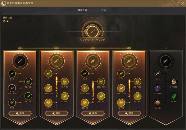 黒い砂漠 終末の月ギルドの支援 ツングラドのイヤリング02