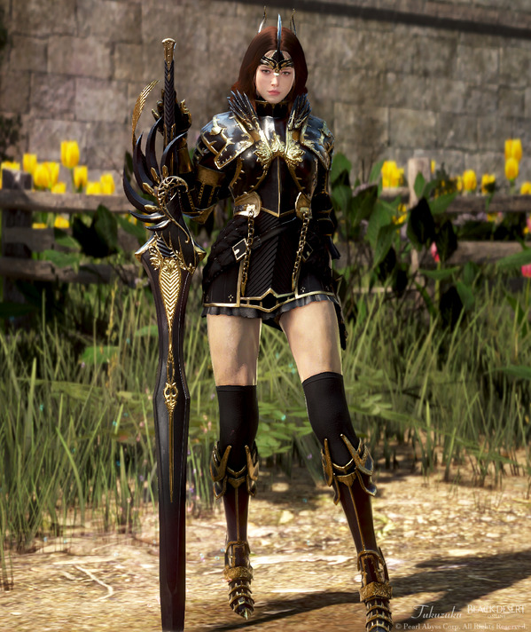 黒い砂漠 ダムドスケイルブレティション武器、衣装 ダークナイト