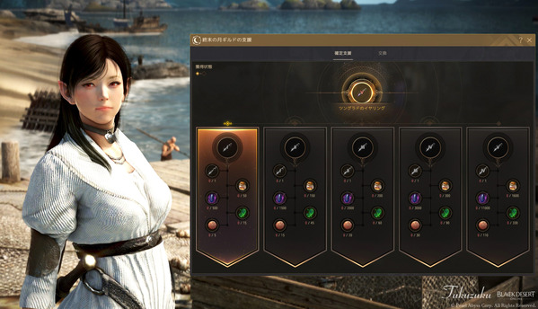 黒い砂漠 週末の月ギルドの支援 真(V)アクセサリー