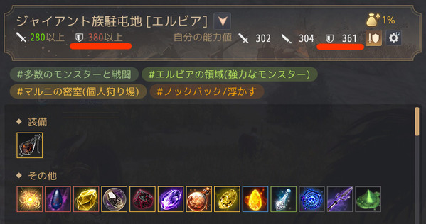 黒い砂漠 ジャイアント族駐屯地エルビア01