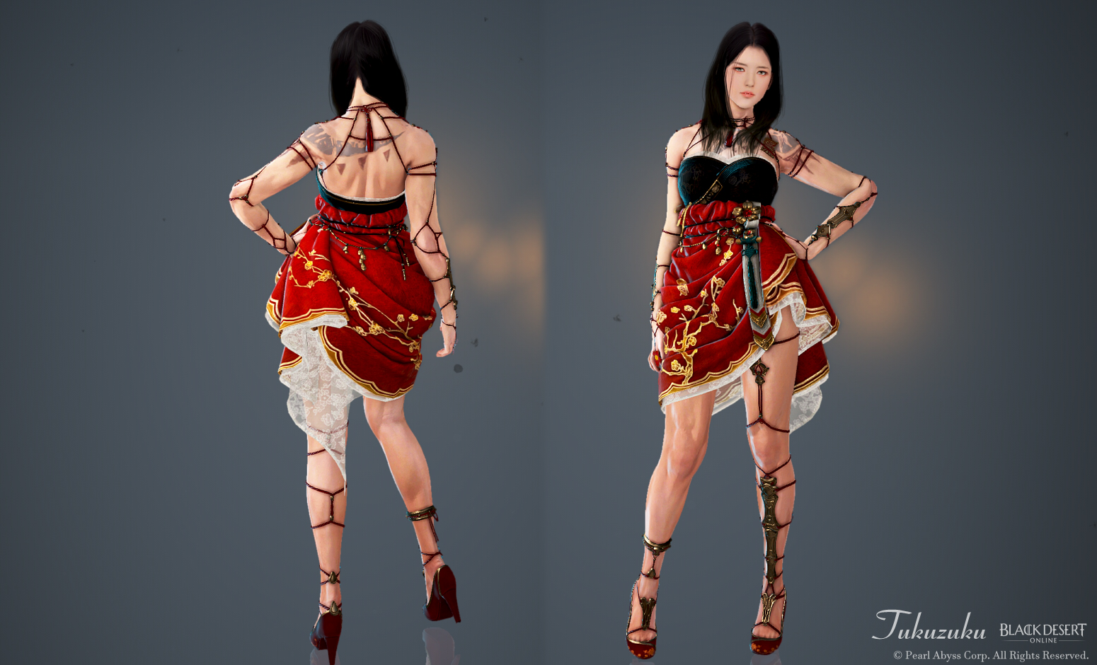 ツバキの 紅縁衣装 と ランの チェックメイト衣装 ほか Valkyrie