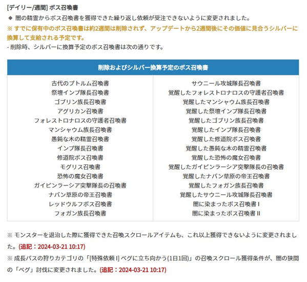 黒い砂漠 ボス召喚書 終了
