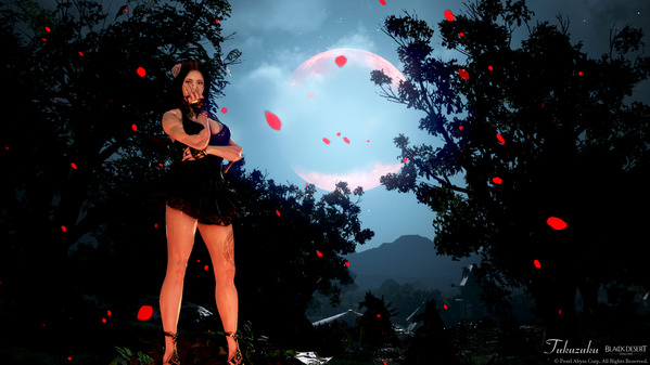 黒い砂漠 ウィッチ ブラッディハロウィンドレス衣装 赤い月