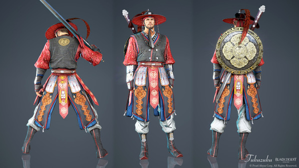 黒い砂漠 ウォーリア [WR] フォン武器、衣装セット