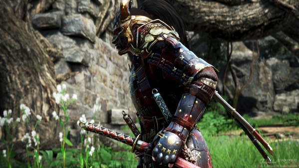 黒い砂漠 忍者 [NJ] 白の山猫アーマー 暗鬼ヘルム