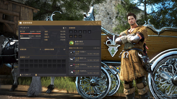 黒い砂漠 ペリドットの馬車 ウォーリア