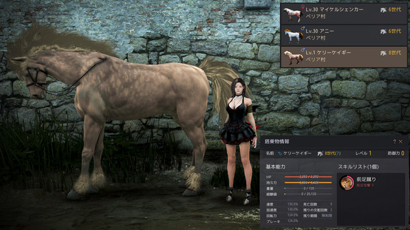 黒い砂漠 交配 8世代馬