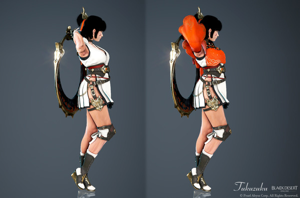 黒い砂漠 くノ一 [KN] 仙翁花武器、衣装セット