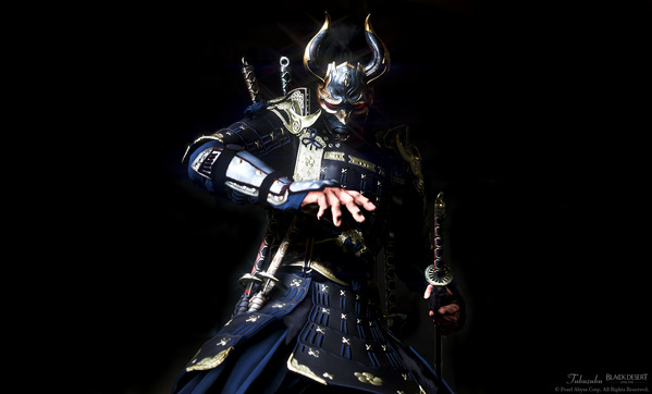 黒い砂漠 忍者 [NJ] 白の山猫アーマー 暗鬼ヘルム