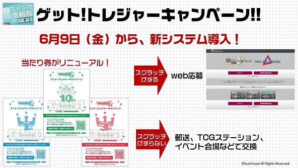 ヴァンガード ゲット トレジャーキャンペーンが新システム Web応募 導入 6月9日から ヴァンガードギア