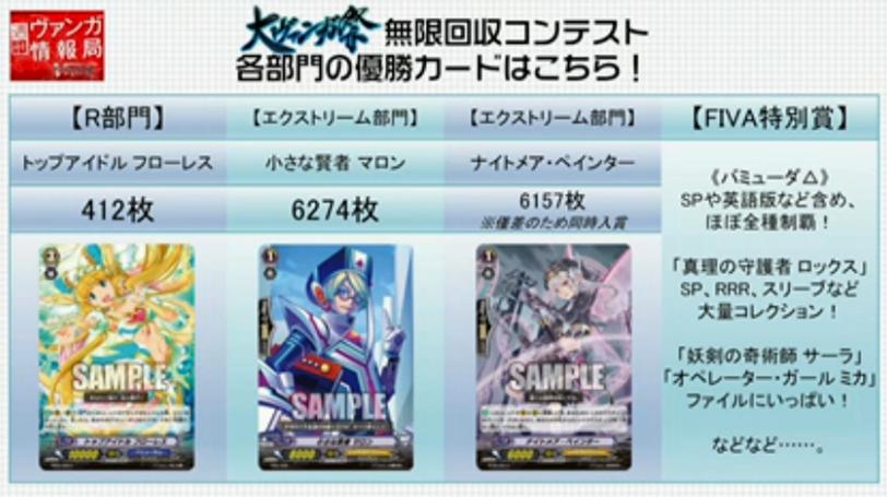 ヴァンガード 15年の大ヴァンガ祭の無限回収コンテストのユニットが今後強化されるかも ヴァンガードギア ヴァンガード 15年の大ヴァンガ祭の無限回収コンテストのユニットが今後強化されるかも ヴァンガードギア