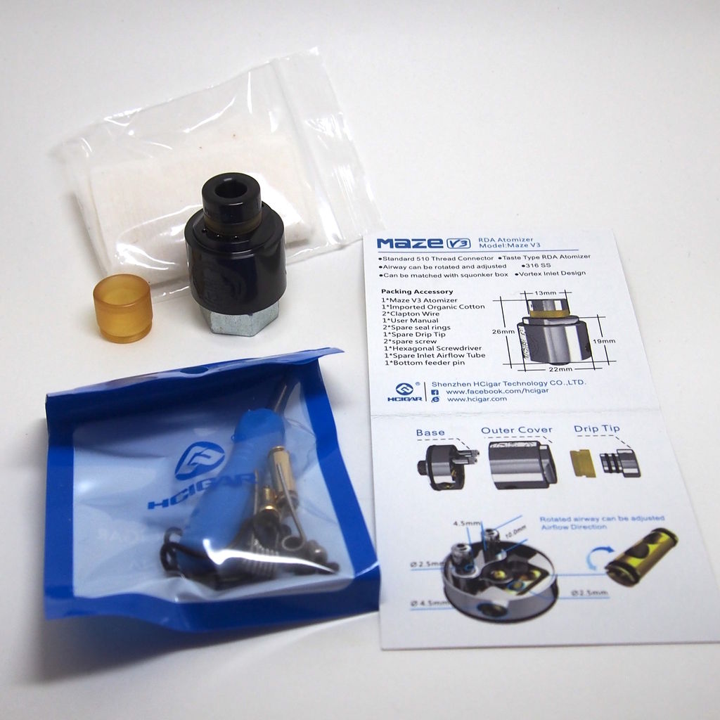 Hcigar Maze V3 Rda レビュー Vapevape