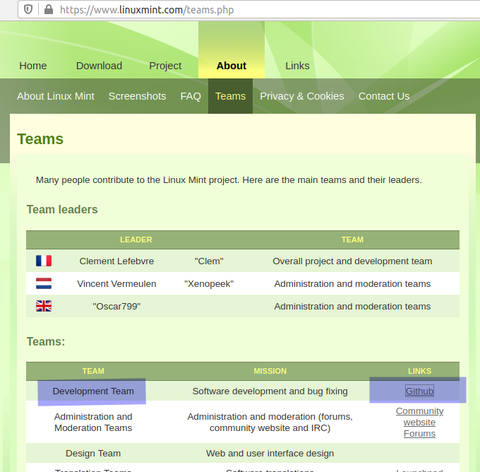 Linux Mint 開発現場見学､Github : ご年配Linux
