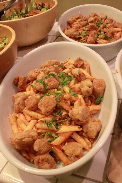 大豆のから揚げパスタ