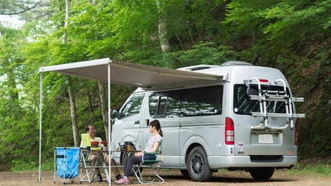 キャンプ場で車中泊