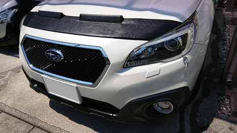 ボンネットの先端だけを黒くしてるSUV