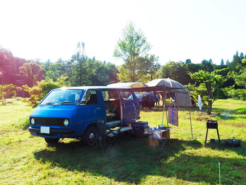 車中泊しながら