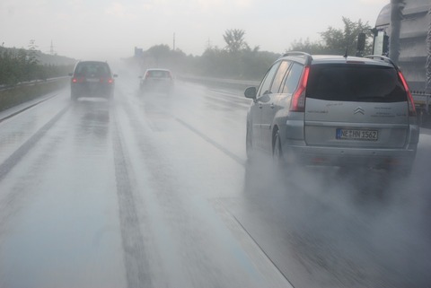 雨が降っていたので気を付けて運転