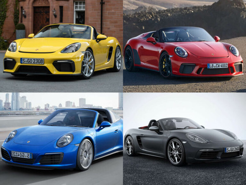 ポルシェのオープンカー