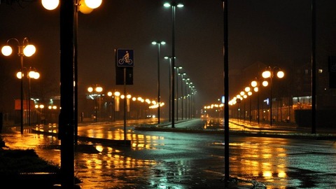 雨夜の運転