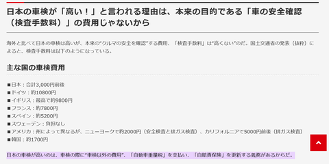 【悲報】日本の「車検」のヤバさ、徐々にバレ始めるｗｗｗｗｗ