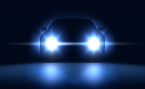 ハイビームしてる