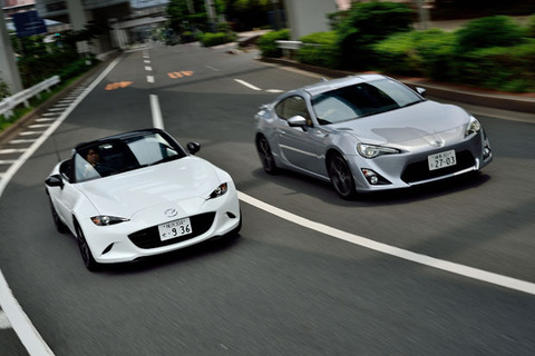 ロードスターとトヨタ86