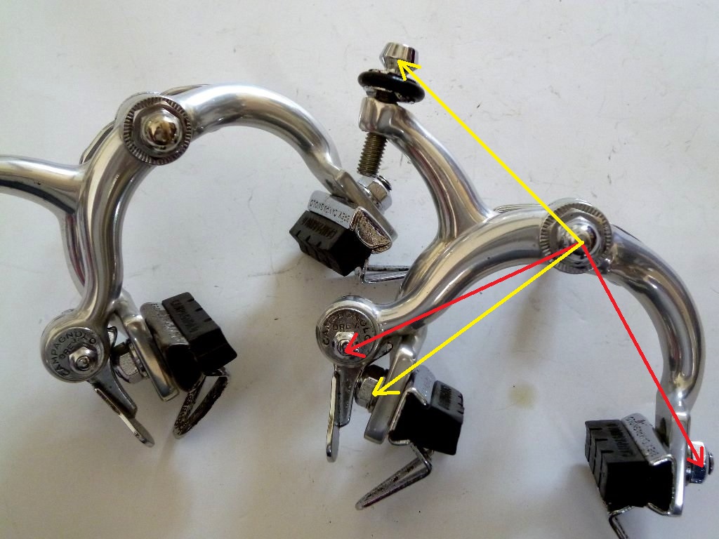 【新品未使用】カンパニョーロ　Chorus スケルトンブレーキ前後セット ほぼ未使用】Campagnolo CHORUS スケルトンブレーキ前後セット 【公式