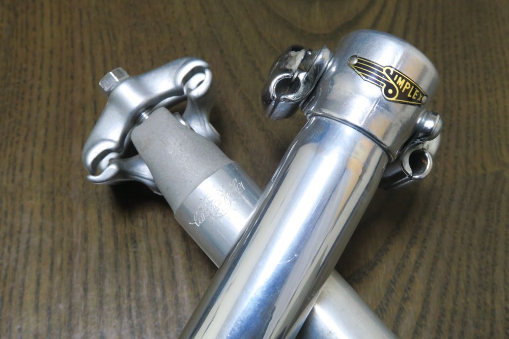 サンプレックス 旧型バッジ付鉄サドルピラー Simplexシートポスト 26.4 Simplex サンプレックス バッチ付 シートピラー シートポスト
