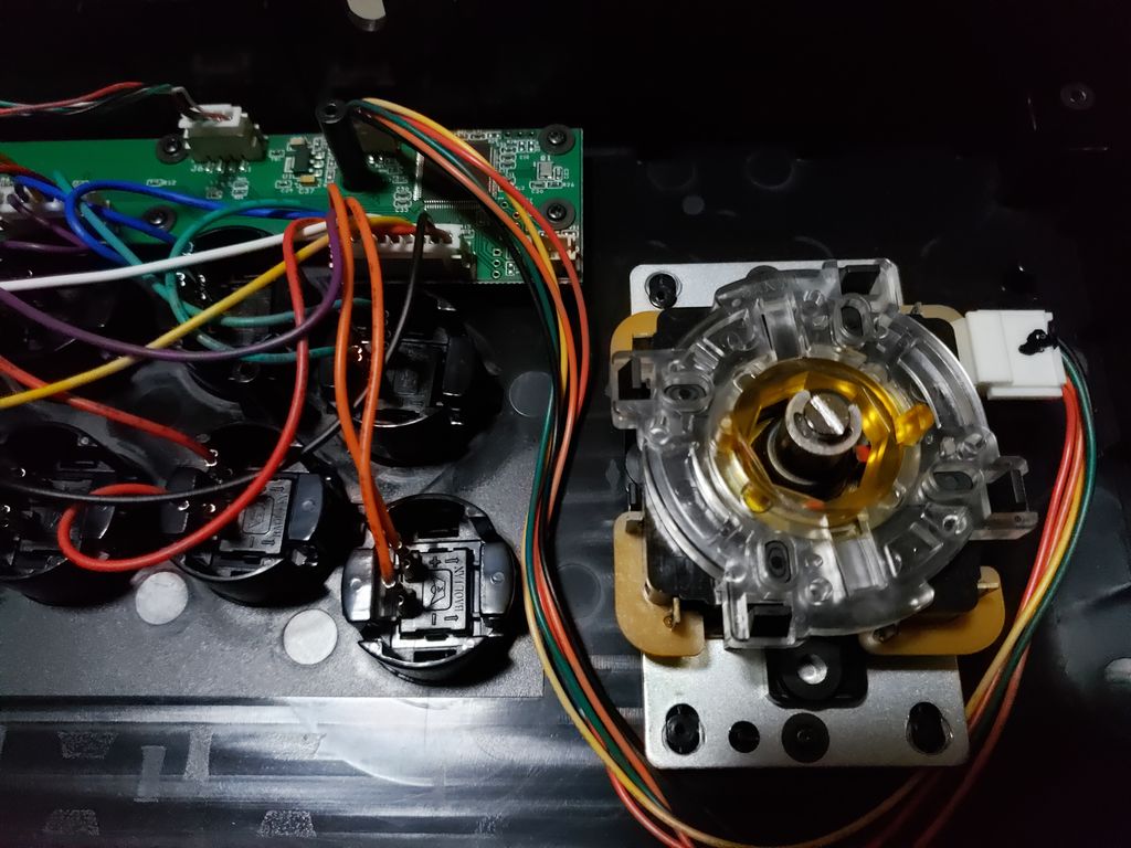 【送料込】改造済み　アーケードスティック くろまき工房のコンパクトアケコンケース(24mm)組立/セイミツ