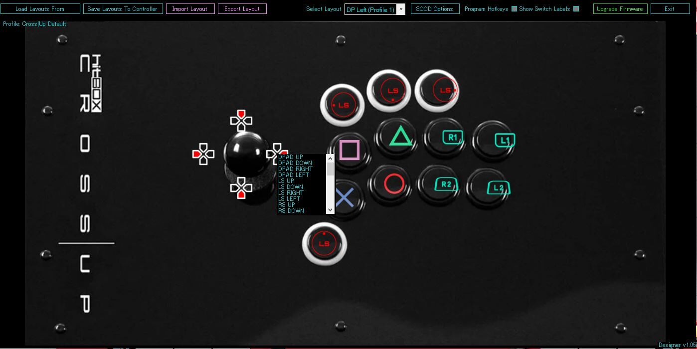 hitbox crossup おまけ付き　アケコン レバーレス　ボタン配置代行 HitBoxがレバー付き新アケコン「HitBox CrossUp」を発売したので改造し