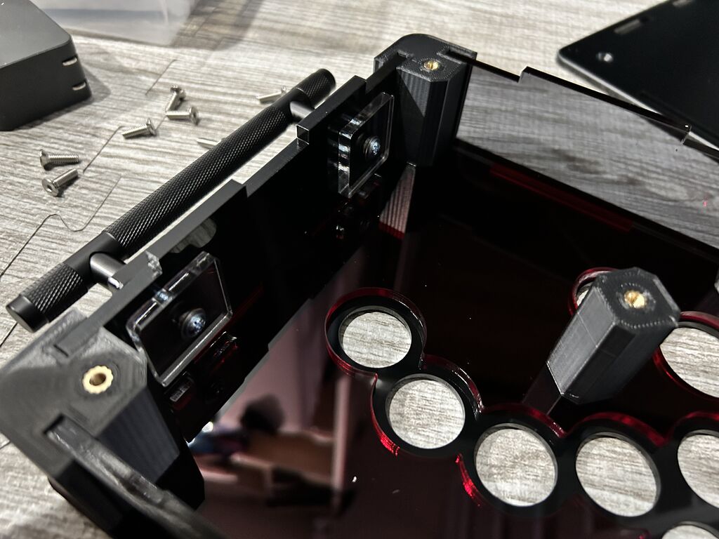 ル*ス様 限定値下げ　くろまき工房　ps5対応　レバーレス　アケコン くろまき工房 桜/夜桜 24mmボタン型 ゴールデンレバー対応