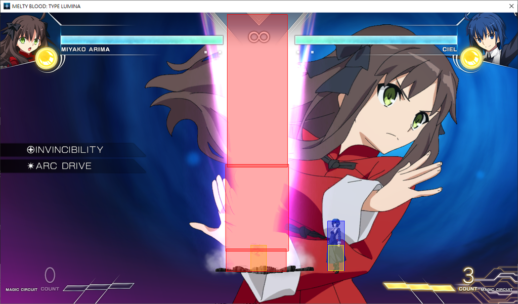 メルブラ】MELTY BLOOD: TYPE LUMINAのHitbox Viewer : 魔王の