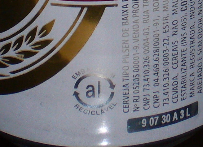ブラジルのビール アルミ缶のリサイクルマーク 時々 海外暮らし ブラジルのビール アルミ缶のリサイクルマーク 時々 海外暮らし