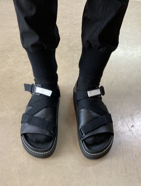 【希少】THE VIRIDI-ANNE/レザーサンダル/26cm/ネイビー/美品 The Viridi-anne SS21 Collection VI-RFW-003-09 : VIBE_nagano/JULIUS