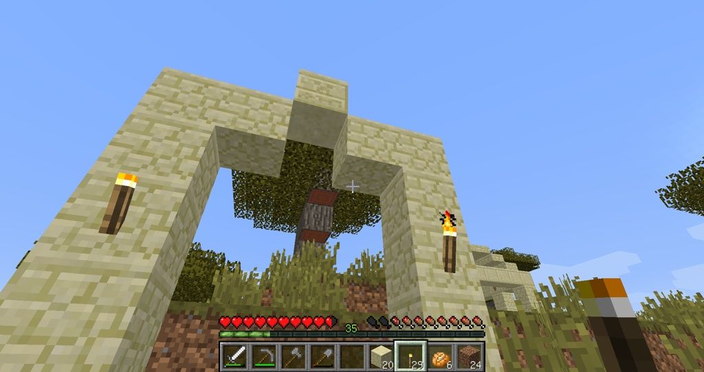 聖なる丘の登山道 村から始めるminecraft 聖なる丘の登山道 村から始めるminecraft
