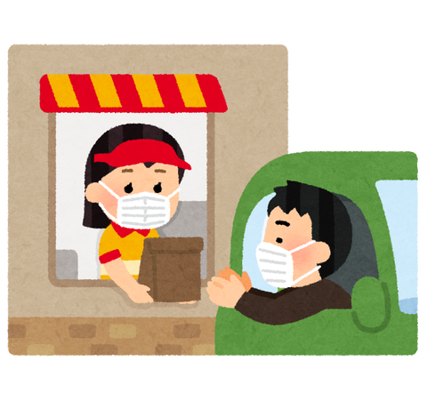 car_drive_through_ukewatashi_mask