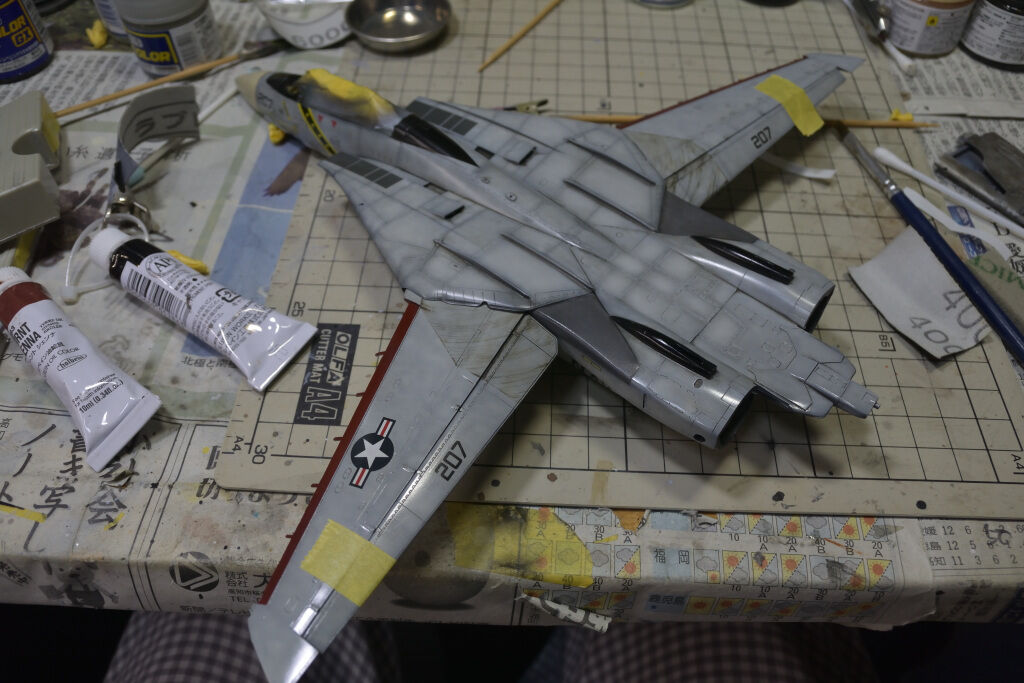 F 14 トムキャットウェザリング中 雑魚のジークなブログ