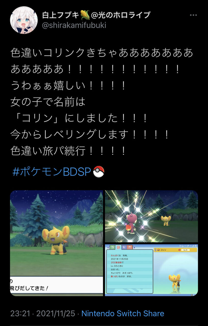 ホロライブ 白上フブキ ポケモンダイパリメイクで不正か Vipヌクモリティ