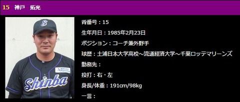 元ロッテ神戸拓光 発見される 社会人チーム在籍中 まとめロッテ 元ロッテ神戸拓光 発見される 社会人チーム在籍中 まとめロッテ